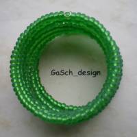 Armreifen * Spiralarmband * grün silbereinzug matt Bild 2