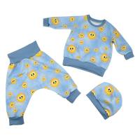 Baby Frühchen Jungen Mädchen Set Pullover Pumphose Mütze "Sonnenschein" Geschenk Geburt Bild 1