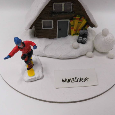 Geschenkdeko Wintersport - Skiläufer, Spaß auf dem Snowboard - Urlaub Wintersport Geburtstag