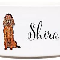 Keramik Futternapf IRISH SETTER ︎ personalisiert ︎ Hundenapf mit Name Bild 1
