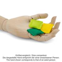 Nudeln aus Filz in Papiertüte, dunkelgrün, 3er Set aus je 10 Stk. Tagiatelle, Farfalle und Ravioli Bild 4