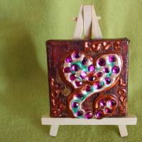 Minibild LOVE LOVE LOVE Acrylmalerei Keilrahmen Staffelei Geschenk zu Muttertag Valentinstag für Verliebte Bild 2