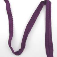 Schrägband elastisch, 12mm, vorgefalzt, Gummi, Elastic, nähen, Meterware, 1meter, violett Bild 2