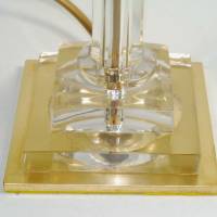 Unikat Tischlampe Leuchte Jugendstil edel elegant groß 51 cm Messing Glasperlen gold einmalig upcycling vintage Bild 7