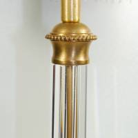 Unikat Tischlampe Leuchte Jugendstil edel elegant groß 51 cm Messing Glasperlen gold einmalig upcycling vintage Bild 9