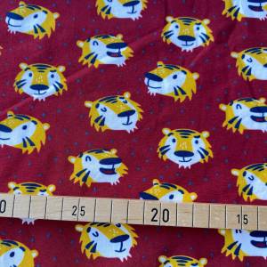 Jersey Tiger - Furry Faces - Käselotti - 16,50 EUR/m - rot - Swafing Bild 1