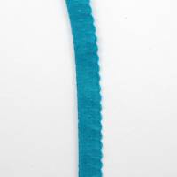 Schrägband elastisch, 12mm, vorgefalzt, Gummi, Elastic, nähen, Meterware, 1meter, aqua Bild 3