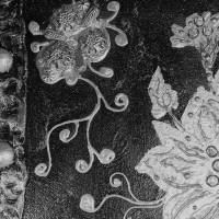 Acrylbild SILBERBLÜTEN Collage Acrylmalerei Gemälde abstrakte Kunst Leinwand Malerei Steampunk Vintage Industrial Gothic Bild 5