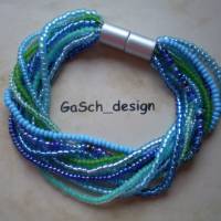 Set * Fädelkette und Armband * Strippenzieher in Wasserfarben Bild 3