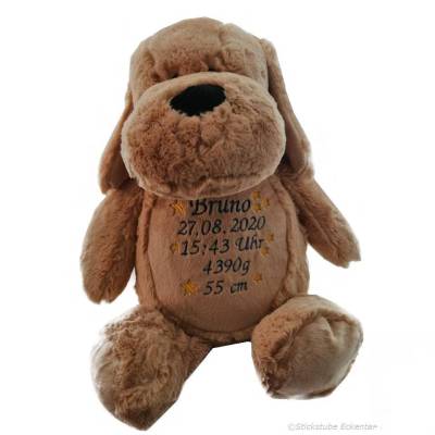 Plüschtier Hund mit Namen