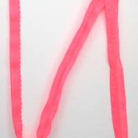 Schrägband elastisch, 12mm, vorgefalzt, Gummi, Elastic, nähen, Meterware, 1meter, rosa-leuchtend Bild 2