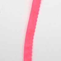 Schrägband elastisch, 12mm, vorgefalzt, Gummi, Elastic, nähen, Meterware, 1meter, rosa-leuchtend Bild 3