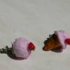 Eis Erdbeer Ohrstecker Ohrringe handmodelliert  aus Fimo  witziger Ohrschmuck aus Polymer Clay Bild 3