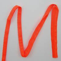 Schrägband elastisch, 12mm, vorgefalzt, Gummi, Elastic, nähen, Meterware, 1meter, orange-leuchtend Bild 2