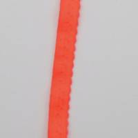 Schrägband elastisch, 12mm, vorgefalzt, Gummi, Elastic, nähen, Meterware, 1meter, orange-leuchtend Bild 3