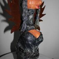 Engelsfigur BIKER-ENGEL Steampunk Gothic Verrückte Skulptur Upcycling Dekofigur Künstlerfigur Weihnachten Halloweendeko Bild 7