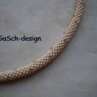 Häkelkette, gehäkelte Perlenkette * Prickelnd schön Bild 3