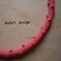Häkelkette, gehäkelte Perlenkette * Erfrischende Erdbeerbowle Bild 2