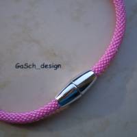 Häkelkette, gehäkelte Perlenkette * Pretty Pink Bild 3