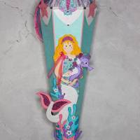 Schultüte Meerjungfrau  „Molly“ 6-eckig 85cm Bild 2