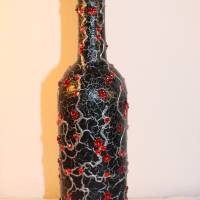 Dekoflasche RUBINROT Upcycling Flasche Geschenk Frauengeschenk zu Geburtstag Valentinstag Muttertag Geldgeschenk Bild 1