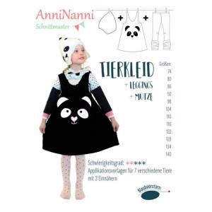 Tierkleid von AnniNanni - Papierschnittmuster - plus Leggings - plus Mütze Bild 1