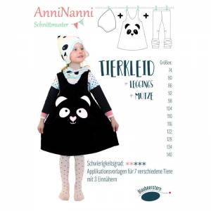 Tierkleid von AnniNanni - Papierschnittmuster - plus Leggings - plus Mütze Bild 3