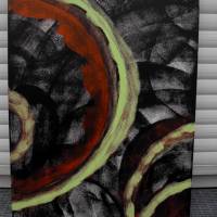 Acrylbild NOVEMBERSTRÖME Acrylmalerei Gemälde auf einem Keilrahmen abstrakte Malerei Wanddekoration schwarzes Bild Bild 2