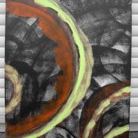 Acrylbild NOVEMBERSTRÖME Acrylmalerei Gemälde auf einem Keilrahmen abstrakte Malerei Wanddekoration schwarzes Bild Bild 6