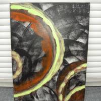 Acrylbild NOVEMBERSTRÖME Acrylmalerei Gemälde auf einem Keilrahmen abstrakte Malerei Wanddekoration schwarzes Bild Bild 9