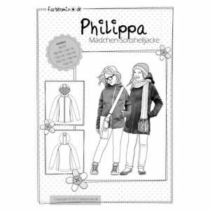 Philippa - Mädchen Softshelljacke - Papierschnittmuster - farbenmix Bild 1