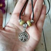 Keltischer Lebensbaum Halskette mit Großloch Perlen & Metall Perlen/ Verstellbare Keltische Kette/ Handgemachte Bild 3