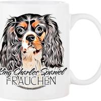 Hunde-Tasse KING CHARLES SPANIEL FRAUCHEN mit Hunderasse im Cartoon-Stil┊tolle Geschenkidee für Hundebesitzer Bild 1