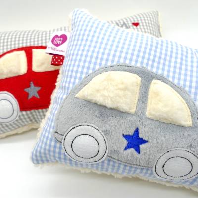 Auto_Car_Kuschelkissen Wunschnamen Taufkissen Geburtskissen - Schmusekissen Kissen mit Namen