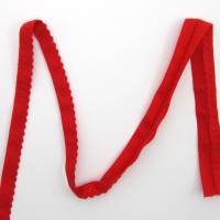 Schrägband elastisch, 12mm, vorgefalzt, Gummi, Elastic, nähen, Meterware, 1meter, rot Bild 2