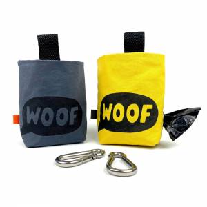 Mini Hunde Leckerlibeutel 10 x 10 cm aus Dry Oilskin mit Magnetverschluss | mit oder ohne Kotbeutelspender | selbst entw Bild 2