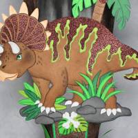 Schultüte Dinosaurier „Zera“ 6-eckig 85cm Bild 5