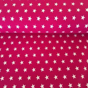 Jersey Sterne - 14,50 EUR/m - pink/weiß Bild 1