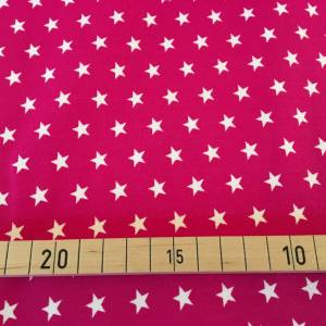 Jersey Sterne - 14,50 EUR/m - pink/weiß Bild 2