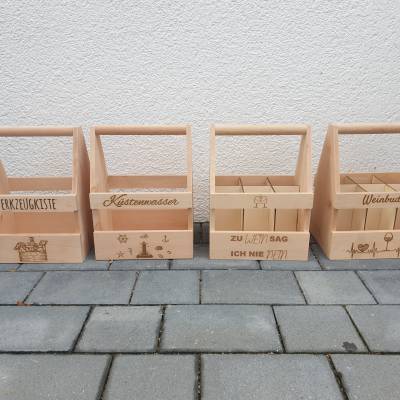 Bierträger Erle natur, Männerhandtasche, Geschenk, Biertrinker, Flaschenträger, Weintrinker, Küstenwasser, Weinbuddy