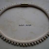 Häkelkette, gehäkelte Perlenkette * Drachenschwanz im Elfenbeinturm Bild 2