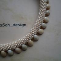 Häkelkette, gehäkelte Perlenkette * Drachenschwanz im Elfenbeinturm Bild 3