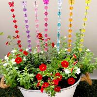 Blumenstecker Pflanzenstecker Gartenstecker mit Schmetterling 7 Farben zur Auswahl Bild 1