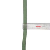 Flache Kordel Hohllitze, Baumwolle, 13-17mm breit, Hoodie, Meterware, 1meter, nähen, altgrün Bild 3