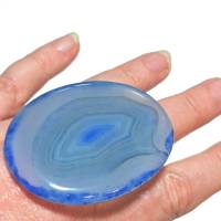Ring Achat eisblau blau pastell mit 62 x 50 mm riesig großem Stein großer statementring very peri verstellbar Bild 4