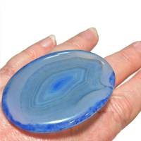 Ring Achat eisblau blau pastell mit 62 x 50 mm riesig großem Stein großer statementring very peri verstellbar Bild 5