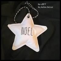 Deko-Weihnachtsstern "Noel" - aus Vintage-Baumwollstoff 60er Jahre - von he-ART by helen Bild 2