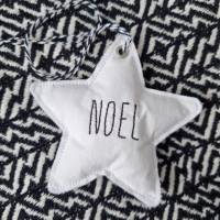 Deko-Weihnachtsstern "Noel" - aus Vintage-Baumwollstoff 60er Jahre - von he-ART by helen Bild 6