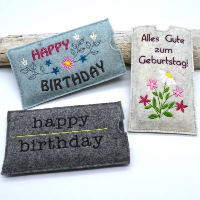 Stickdatei Schokohülle Geburtstag happy birthday