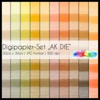 Digipapier Set "AK DfE 01" Aquarell Blockstreifen in den Farben beige, gelb, orange, braun zum ausdrucken, plott Bild 1